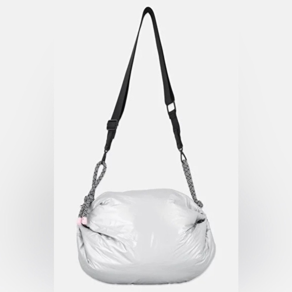 NWT Wildfox 3 way silver puffer bag